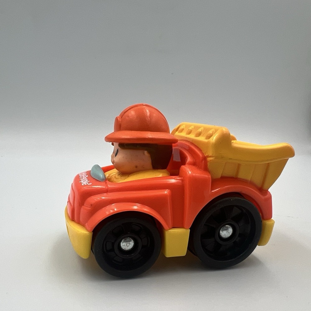 Fisher Price Little People Wheelies Lot Of 3 Cars Mattel Fire Recycle Dump Truck - Picture 13 of 16